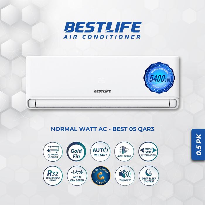 BESTLIFE Standart Split Air Conditioner 1/5 PK - BEST05QAR3