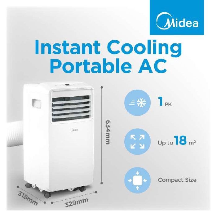Midea AC Portabel PHA Series 1 PK - MPHA-09CRN7