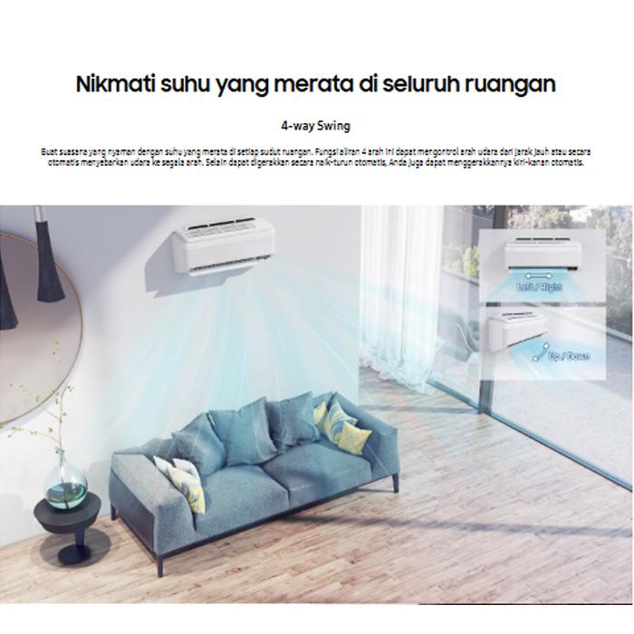 Samsung AC Wall Mounted Split WindFree Ultra with Air Purification 1 1/2 PK - AR12CYKAAWKNSE