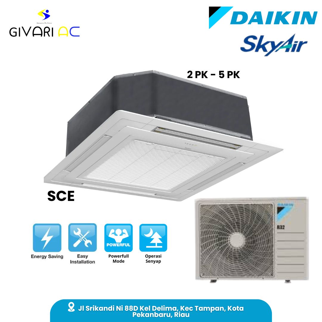 AC CASSETTE DAIKIN SKY AIR NON INVERTER 3 PK 1 PHASE MODEL SCE71AVL (WIRELESS)