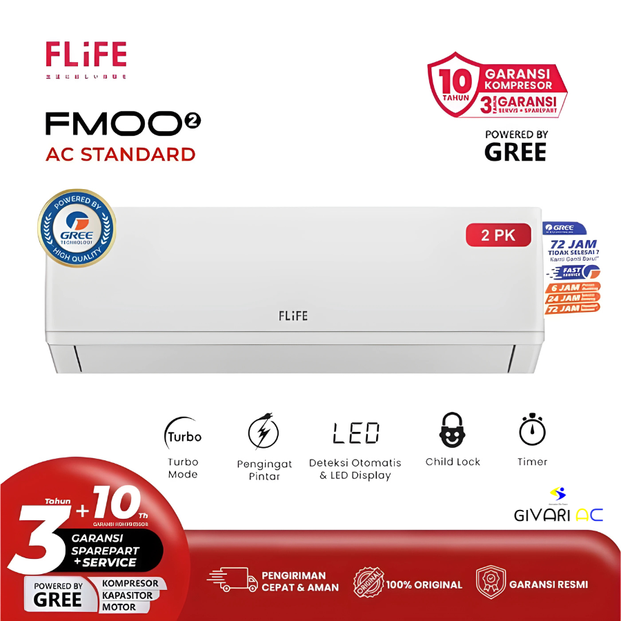 Flife Gree AC Standard FMOO2 Series 2 PK - FAC-18FMOO2