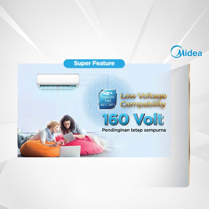 Midea AC Wall Mounted Split Inverter 2 PK - MSIAF-18CRDN2