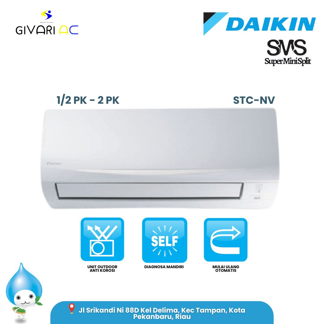 AC DAIKIN THAILAND STANDARD SMS ( SUPER MINI SPLIT ) 1/2 PK MODEL STC15NV14
