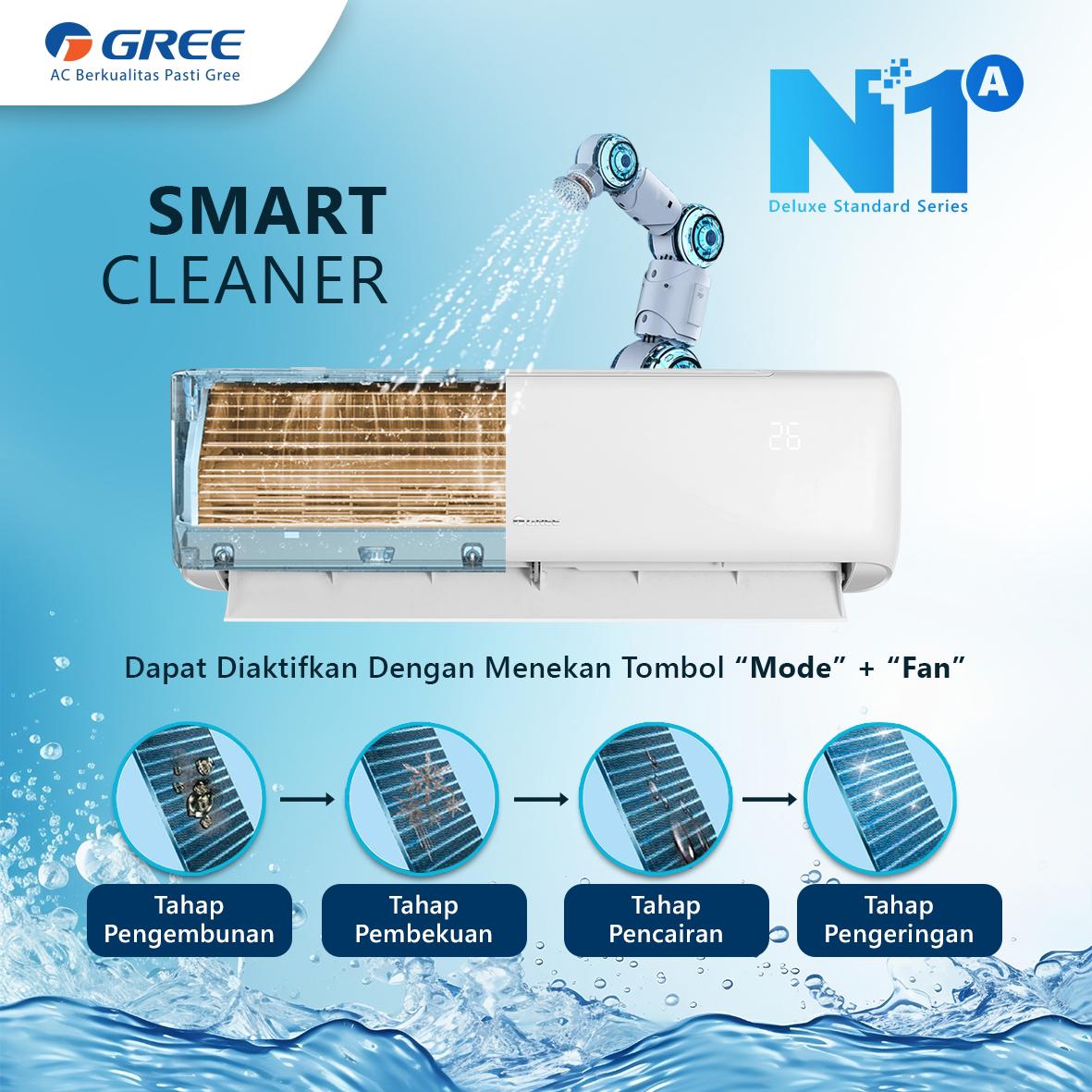 Gree AC Wall Mounted Split Deluxe Standard Series 1 1/2 PK - GWC-12N1A