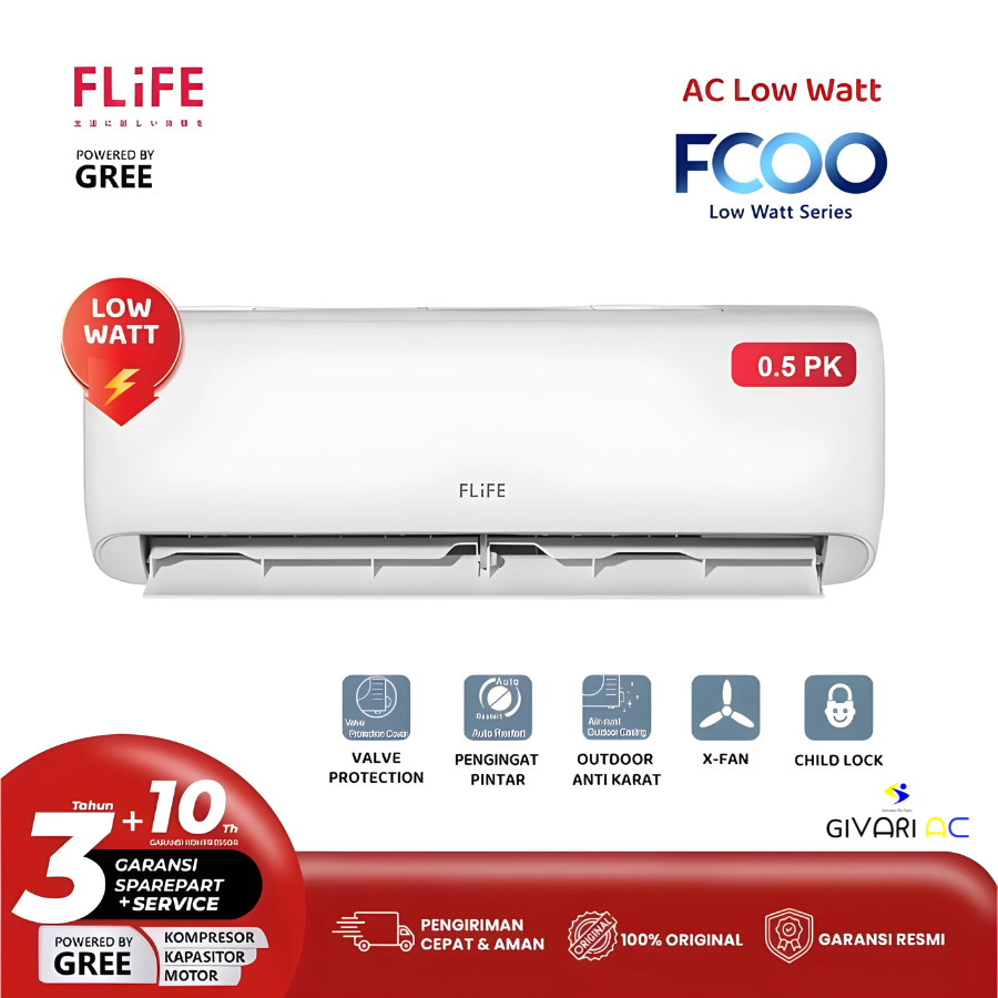 Flife Gree AC Low Watt FCOO Series 1/2 PK - FAC-05FCOO 
