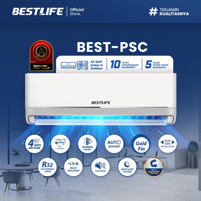 BESTLIFE Plasma Samurai Cool Split Air Conditioner 1 PK - BEST09PSC