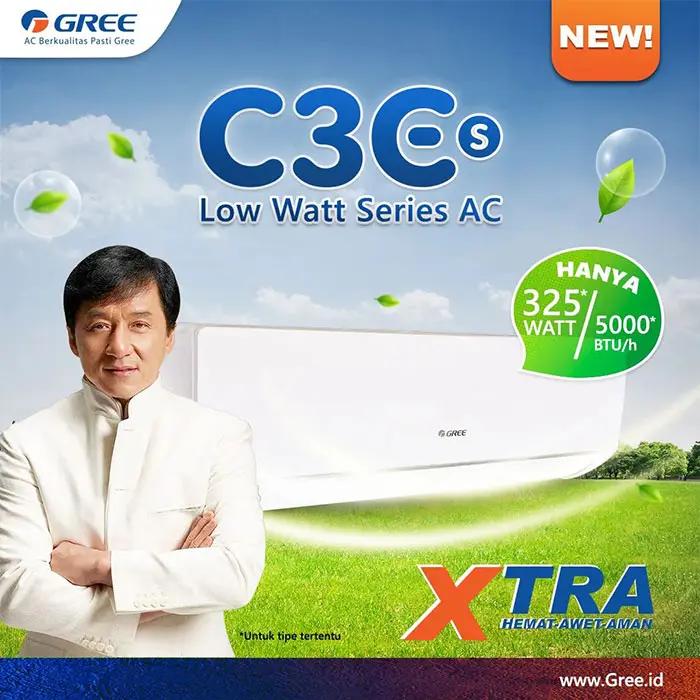 Gree AC Wall Mounted Split Deluxe Low Watt C3E Series 3/4 PK - GWC-07C3ES
