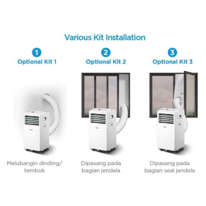 Midea AC Portabel PHA Series 1/2 PK - MPHA-05CRN7