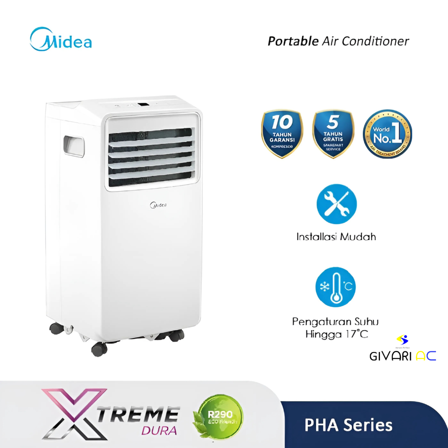 Midea AC Portabel PHA Series 1 PK - MPHA-09CRN7