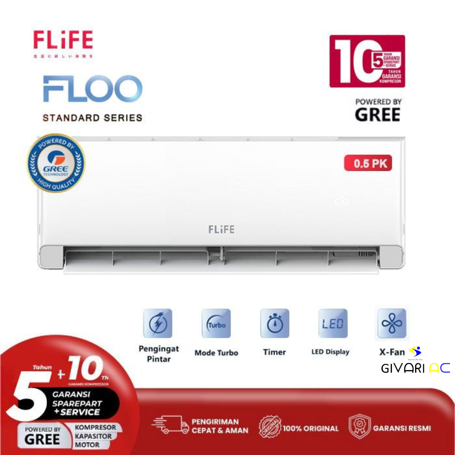 Flife Gree AC Split Standard 2 PK FLOO Series - FAC-18FLOO