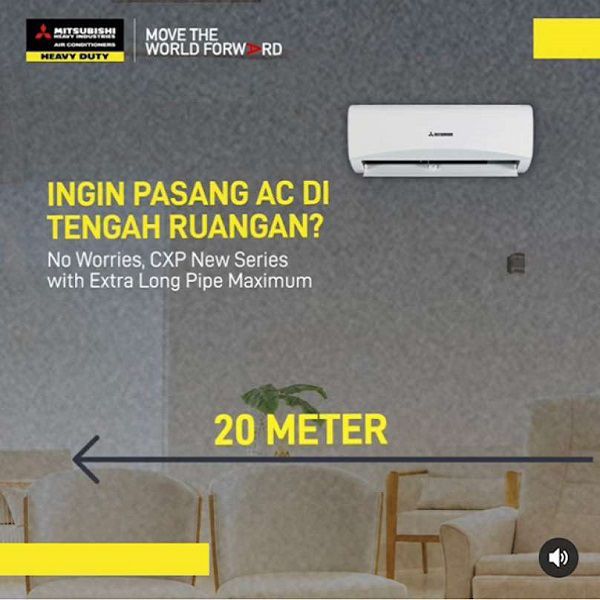 Mitsubishi AC Wall Mounted Split Standard 1 PK - SRK09CXP-W3