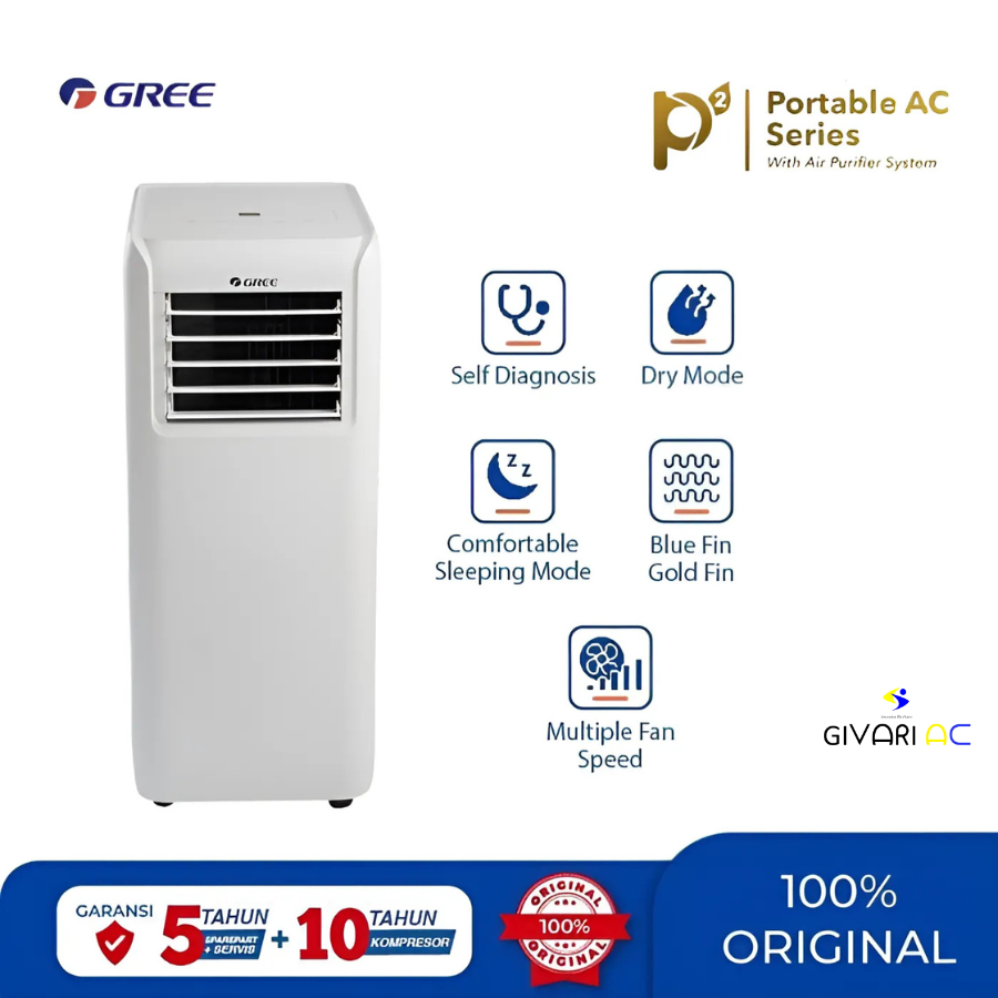 Gree AC Portable P2 Series Standard 1 PK - GPC-09P2