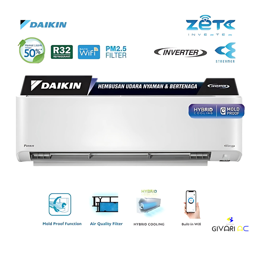 Daikin AC Split Zeta Inverter Thailand 2 PK - STKZ50XVM4