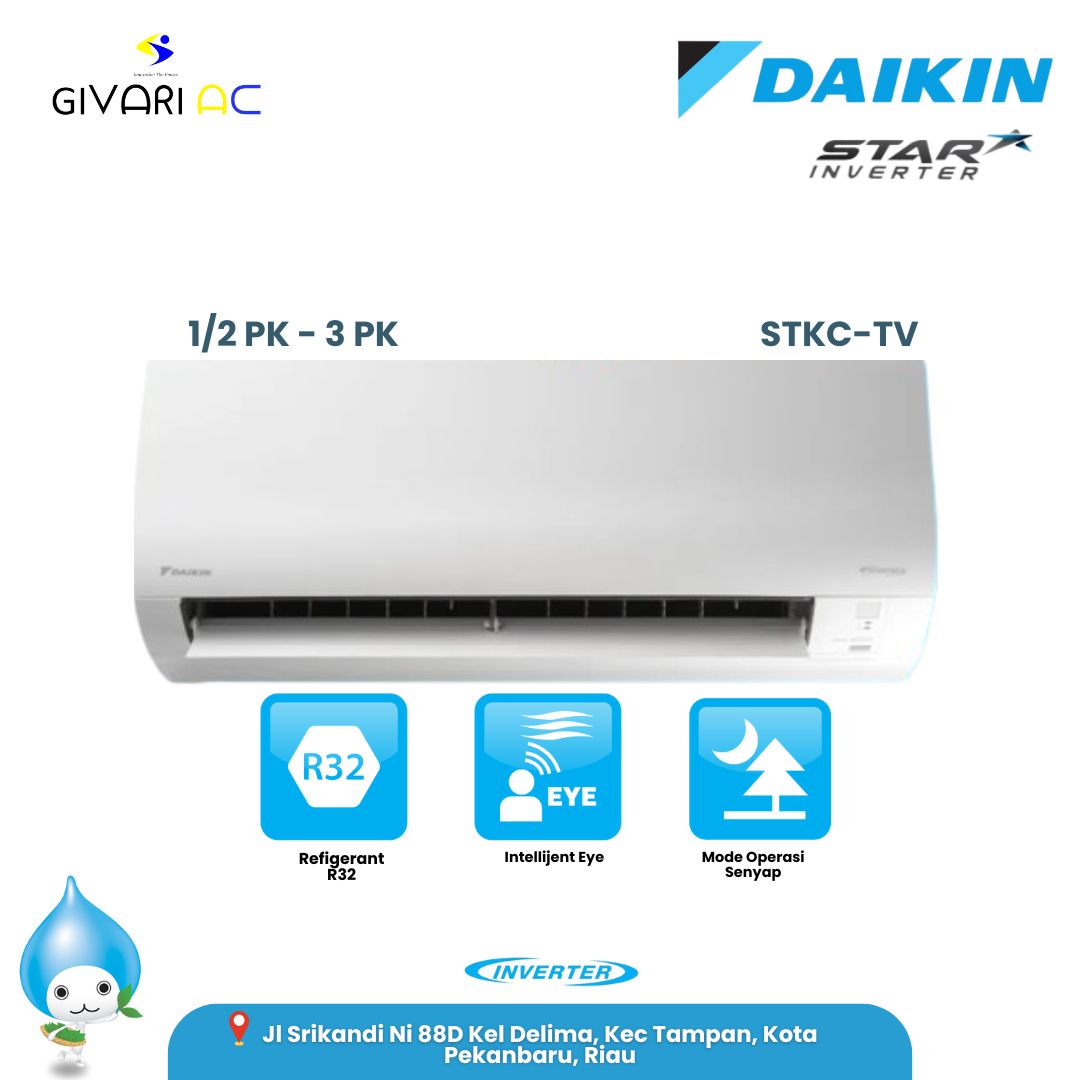 AC DAIKIN STAR INVERTER THAILAND 3/4 PK MODEL STKC20TV
