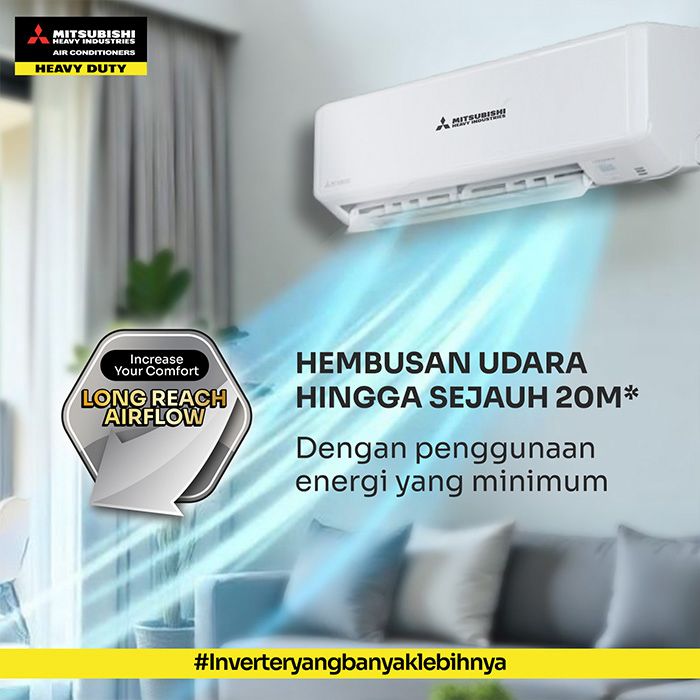 Mitsubishi AC Wall Mounted Split Inverter 1 PK - SRK10YYP-W3