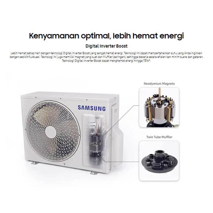 Samsung AC Wall Mounted Split Inverter Digital WindFree Lite 1 PK - AR10CYFAAWKNSE