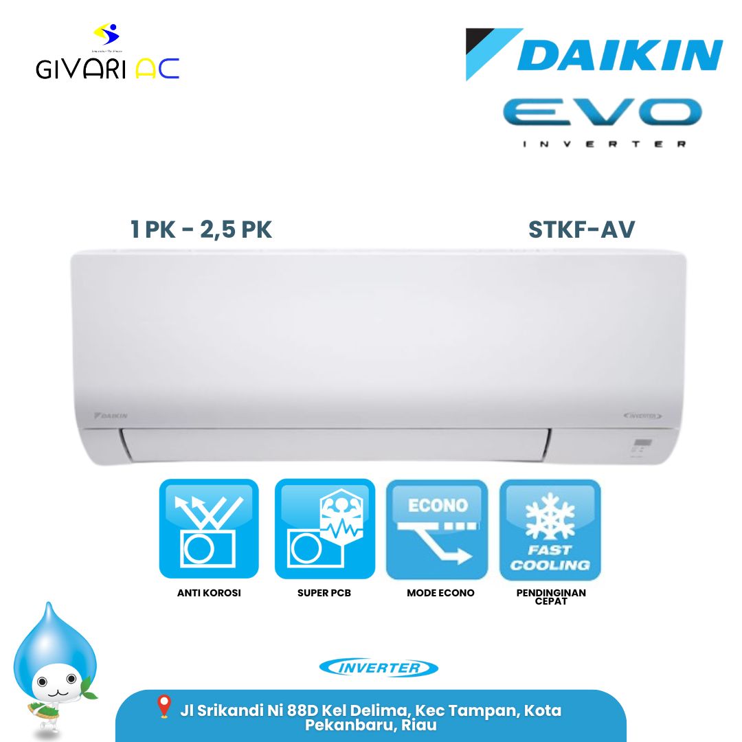 AC DAIKIN EVO INVERTER MALAYSIA 1,5 PK MODEL STKF35AV