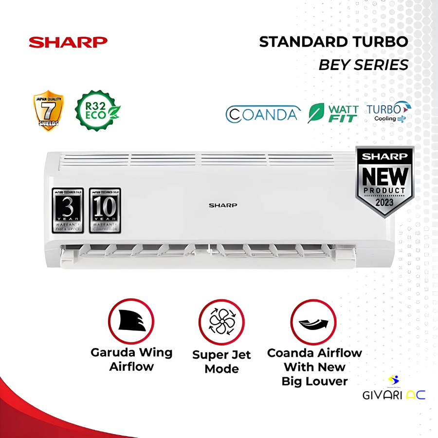 Sharp AC Standard Wall Mounted Split Garuda Series 3/4 PK - AH-A7BEY