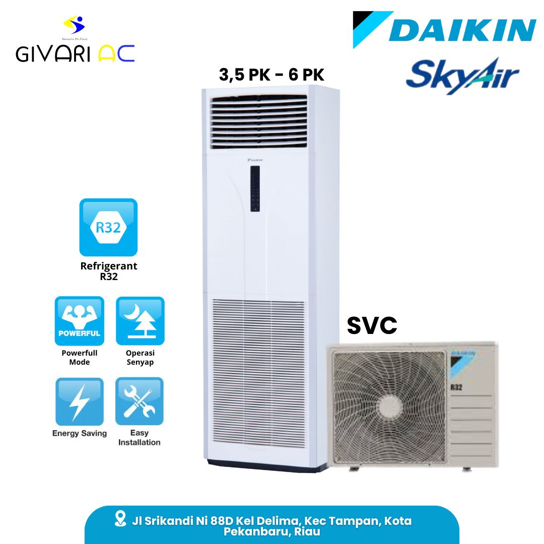 AC FLOOR STANDING DAIKIN SKY AIR NON INVERTER 6 PK 3 PHASE MODEL SVC140AYR (WIRED)