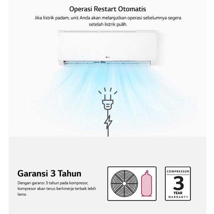 LG AC Wall Mounted Split Standard New Hercules 1/2 PK - H05TN4