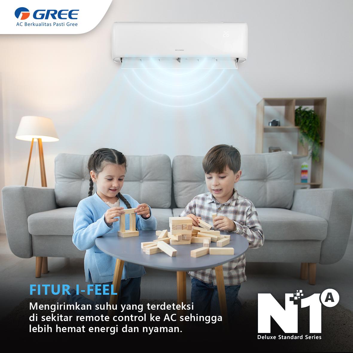 Gree AC Wall Mounted Split Deluxe Standard Series 1 1/2 PK - GWC-12N1A