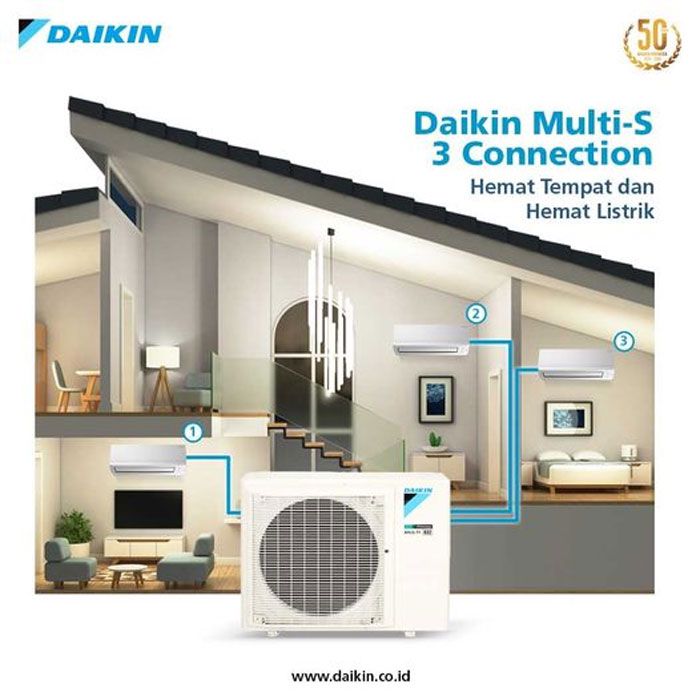 Daikin AC Multi-S Inverter 3 Koneksi Outdoor Only 3 PK - MKC70SVM4