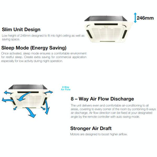 Daikin AC Cassette Standard Malaysia 2 PK ( Remote Wireless ) - SCC50AVL
