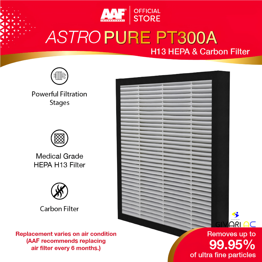 AAF AstroPure PT300A Air Purifier HEPA H14 | Portable Air Cleaner