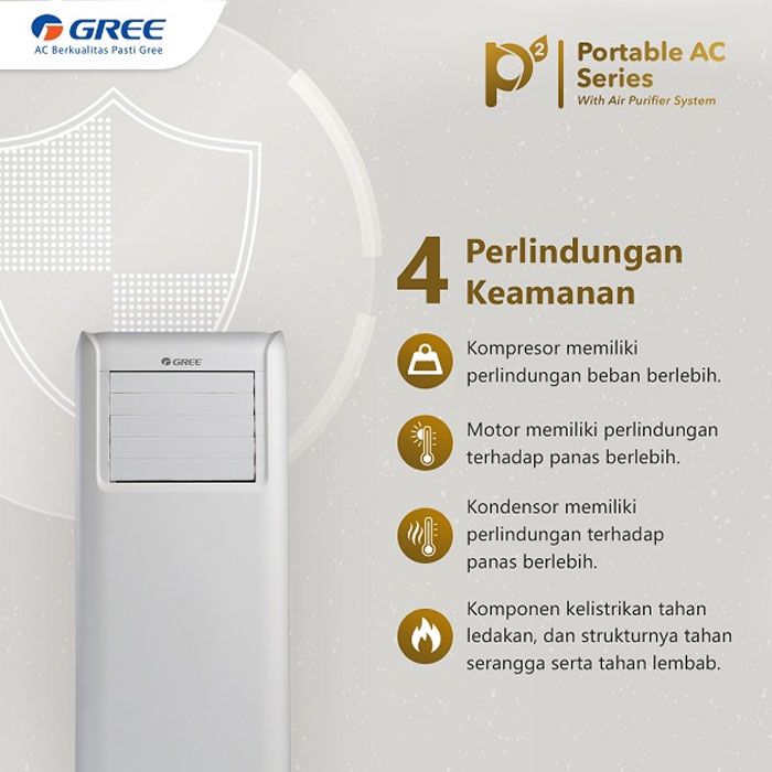 Gree AC Portable P2 Series Standard 1/2 PK - GPC-05P2
