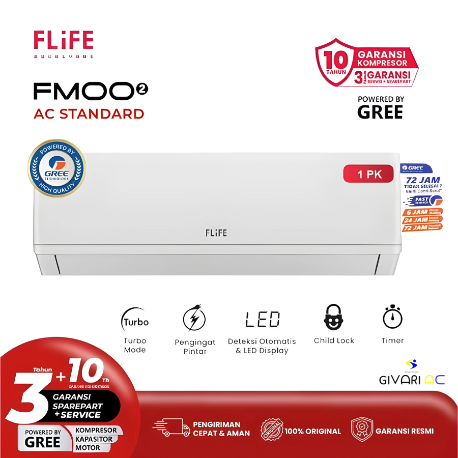 Flife Gree AC Standard FMOO2 Series 1 PK - FAC-09FMOO2